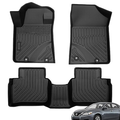 #ad Fit 2013 2018 Nissan Altima Floor Mats All Weather 3D TPE Odorless Heavy Duty