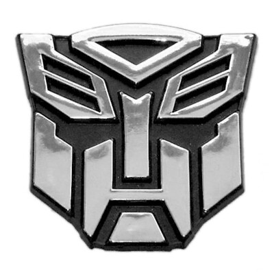 #ad 3D Chrome Autobot 3in Transformers Emblem Badge Decal Car Sticker CHROME SILVER