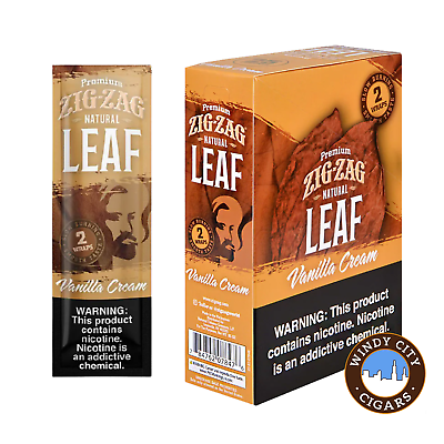 #ad Zig Zag Natural Leaf Vanilla Cream Wraps 10 Pouches