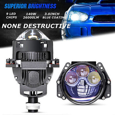 #ad 3.0#x27;#x27; Bi LED Projector Lens Blue Hyperboloid Laser Lens 140W For Hella Headlight