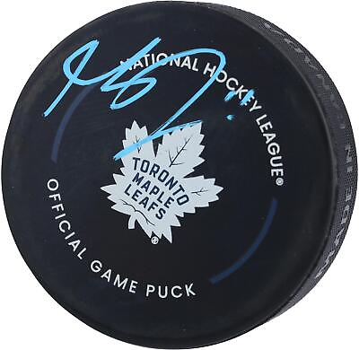 #ad Max Domi Toronto Maple Leafs Autographed Official Game Puck