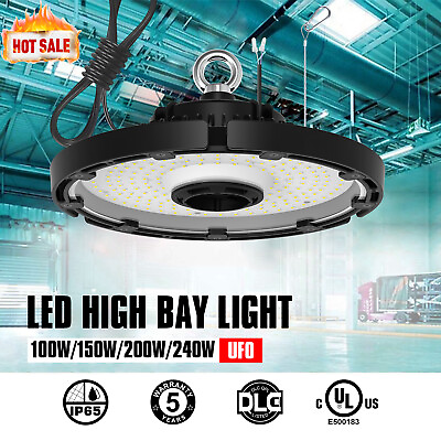 #ad UFO LED High Bay Lights 100W 150W 200W 240W Led Warehouse Shop Light 5000K