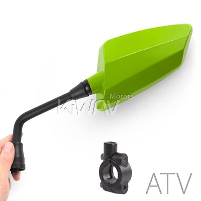 #ad KiWAV ATV UTV Side Mirrors Hawk Green with Clips 7 8quot; Bar for Xtreme Mini 60