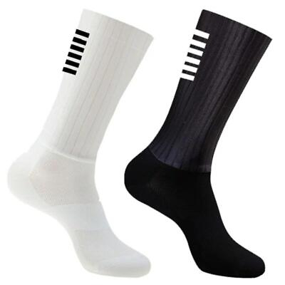 #ad Cycling Aero Socks Men Sport Silicone Bicycle Running Pro Seamless Compression