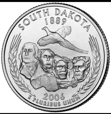 #ad #ad 2006 P South Dakota State Quarter BU From Original Sealed Mint Bag