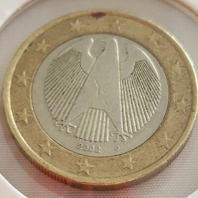 #ad #ad EUROPEAN UNION GERMANY COIN ONE 1 EURO 2002 D MUNICH BI METALLIC