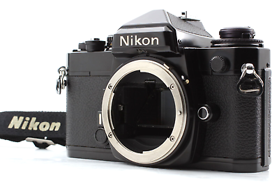 #ad 〖N.MINT〗 Nikon FE Black Body Manual Focus SLR Film Camera w Strap From JAPAN
