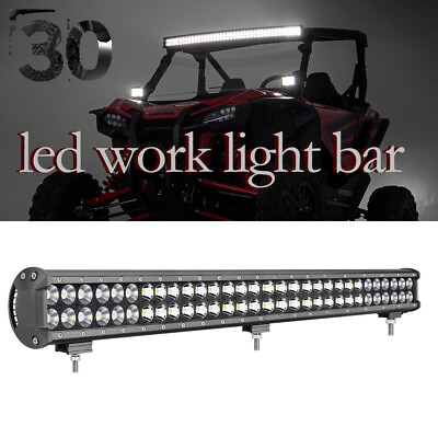 #ad 28quot; LED Work Light Bar Combo 6000k Driving Fog For Polaris RZR Can Am X3 UTV 12V