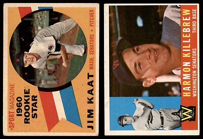 #ad 1960 Topps Washington Senators Near Team Set 4.5 VG EX 29 34 cards
