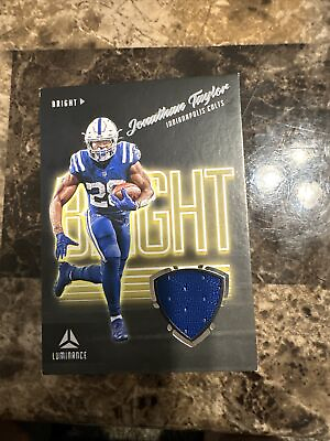 #ad Jonathan Taylor Jersey Card Luminance And Elite Card Numbered