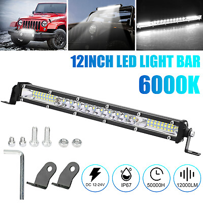 #ad #ad 12quot; inch 450W LED Work Light Bar Combo Spot Flood Driving Off Road SUV Boat ATV