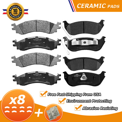 #ad Front Rear Ceramic Brake Pads for 2007 2008 2010 Explorer Sport Trac Mountaineer