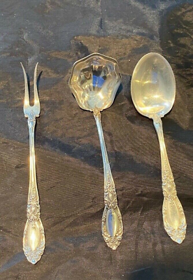 #ad 3 KING RICHARD STERLING SILVER SERVERS GREAT SHAPE NO MONOGRAMS MORE AVAILABLE