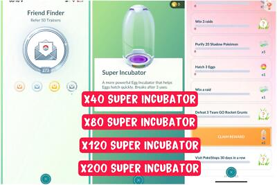 #ad #ad Pokémon Go Super Incubator FriendFinder Plantium Plantium Medal