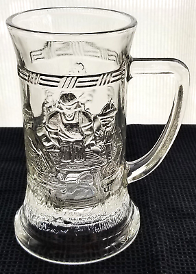 #ad #ad Federal Glass Clear 12 oz German Beer Stein Mug