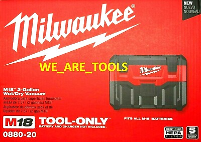 #ad NEW IN BOX Milwaukee 0880 20 Cordless Vacuum M18 2 Gal Wet Dry HEPA 18 Volt Vac