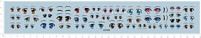 #ad All Size Color Type Style Human Eyes Eyebrows Figures Markings Water Slide Decal