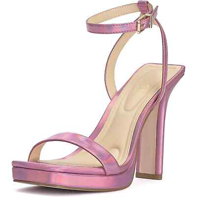 #ad Jessica Simpson Women Tall Heel Ankle Strap Sandals Adonia Sz US 9M Light Pink