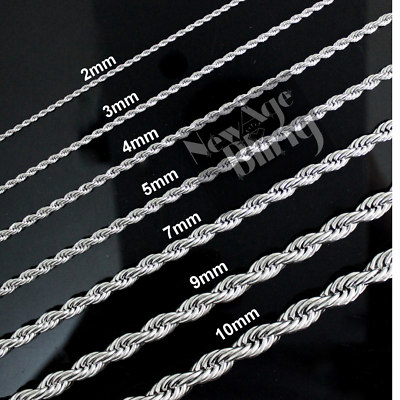 #ad Stainless Steel Rope Chain Trendy Durable Premium Quality Men#x27;s Women#x27;s Necklace
