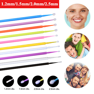 #ad Microbrush Applicator Tips Dental Micro Brush Regular Fine Super Fine 100 pk