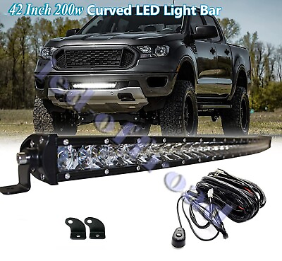 #ad Slim 42Inch Curved LED Light Bar Combo For ATV Offroad Car Truck SUV 4WD Boat 44