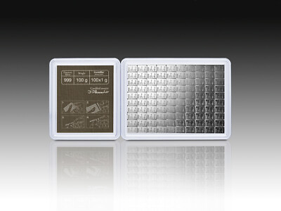#ad Valcambi 100 x 1 Gram Silver CombiBar with Assay Card 100 gram