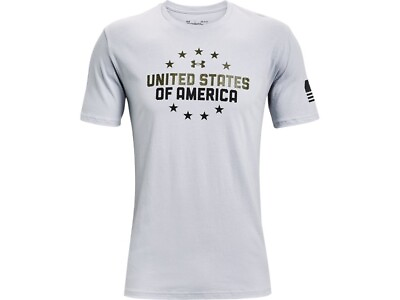 #ad Under Armour 1365051 Men#x27;s UA Freedom US of A T Shirt Mod Gray 2X Large