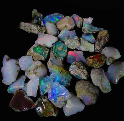 #ad AAA Natural Ethiopian Welo opal wholesale Lot Rough 100 Carat Loose Gemstone