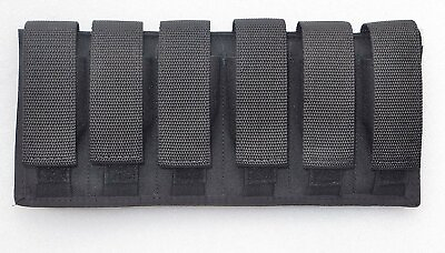 #ad Six 6 Magazine Pouch 9MM 40 Samp;W 45 ACP Double Stacked Magazines