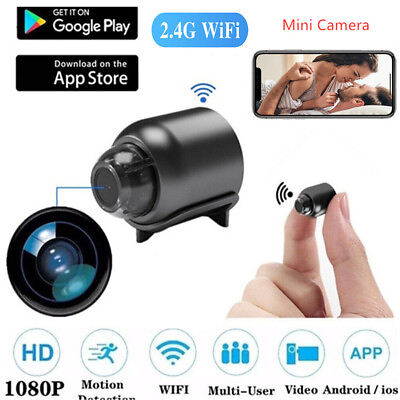 #ad Mini Spy Camera WiFi HD 1080P Hidden IP Night Vision Camcorder Home Security Cam