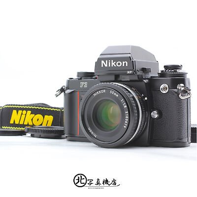#ad MINT Nikon F3 HP Body 35mm film camera Black Ai s 50mm f1.8 Lens From JAPAN