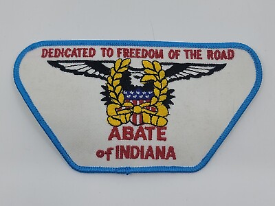 #ad Abate Of Indiana Dedicated to Freedom Motorcycle Vest Sew On Patch Vintage Biker