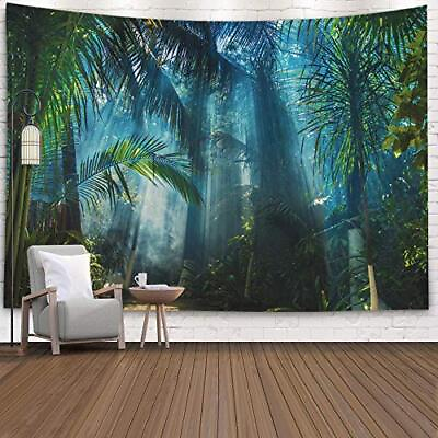 #ad Fullentiart Wall Tapestry Large Tapestry Morning Light Beautiful Jungle Garden H