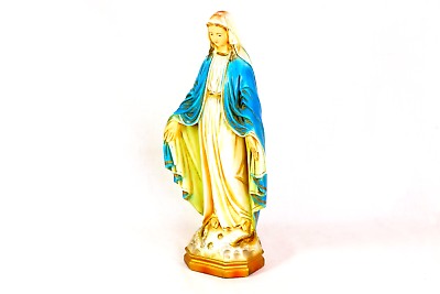 #ad 1956 Lady Of Sorrows Virgin Mary Madonna On Serpent 17quot; Ceramic CS 113 Statue