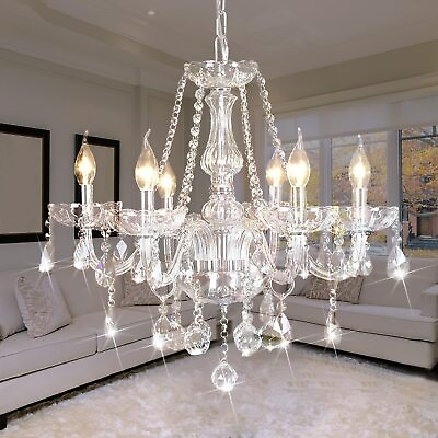 #ad Classic Crystal Candle Chandelier 6 Light Pendant Lamp Bedroom Dining Room Decor