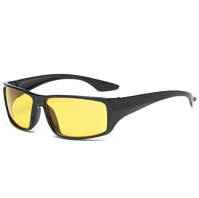 #ad Sport Wrap Hd Night Driving Vision Hd Sunglasses Yellow High Definition Glasses