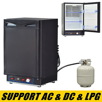 #ad Portable Propane Refrigerator Mini Cooler Gas RV Fridge Small AC amp; DC 1.4 Cu ft