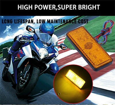 #ad LED Motorcycle Reflector Rear Tail Brake Stop Light Marker Lamp for ATV Truck