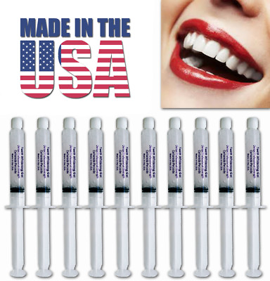 #ad 44% TEETH WHITENING PROFESSIONAL DENTAL SYSTEM KIT AT HOME 10 GEL MADE IN USA