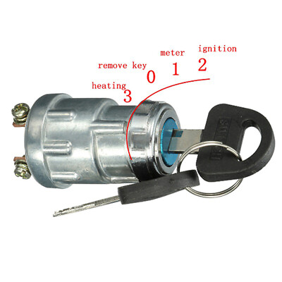 #ad Universal Car Solid Metal Ignition Starter Cylinder Switch Lock With 2 Keys