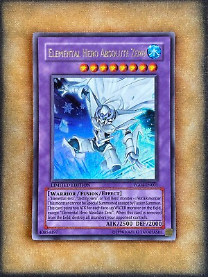 #ad Yugioh Elemental Hero Absolute Zero YG04 EN001 Ultra Rare Limited Edition NM