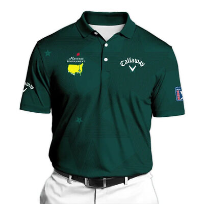 #ad #ad Personalized Golf Masters Callaway 3D Print Polo Shirt Star Sripe Dark Green