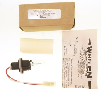 Whelen Flash Bulb Filament 01 0462375 02 H27TL12 Halogen Twist Lock New E