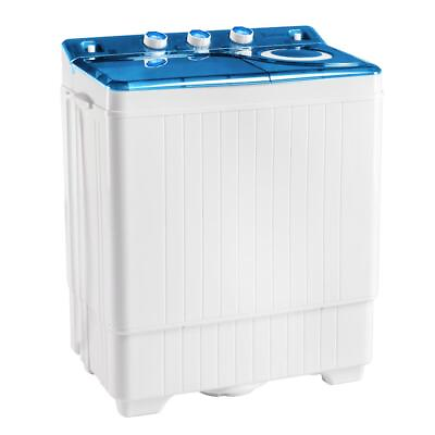 #ad Semi automatic Twin Tubs 420W Washing Machine 26lbs Drain Home Clothing Top Load