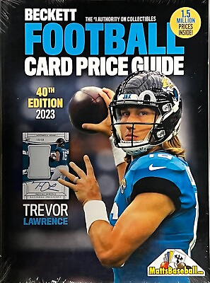 #ad New 2023 Beckett FOOTBALL CARD Annual Price Guide 40th Edition w TREVOR LAWRENCE