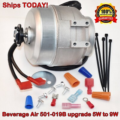 #ad Beverage Air 501 019B 115V Condenser Fan Motor upgrade 5W to 6W Ships Today