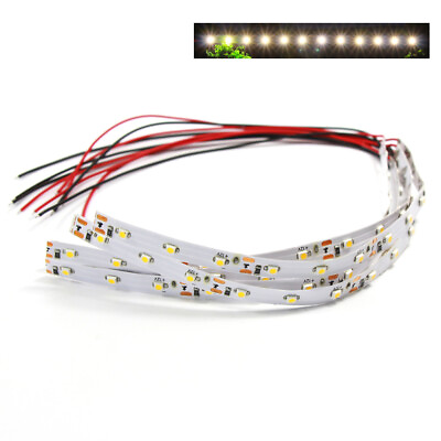 #ad 5X Pre wired Warm White 12 LEDs SMD 3528 LEDs Light Strips Self adhesive 20CM