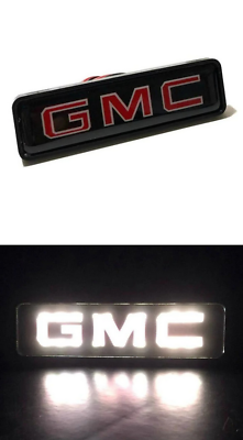 #ad Car Hood Grille Badge Decal LED Light Logo Bonnet Emblem For GMC