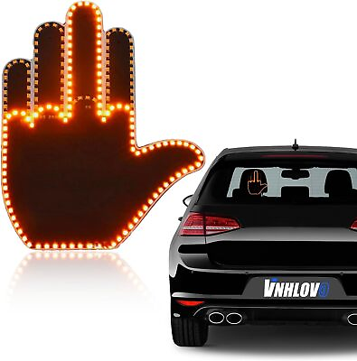 #ad Funny Car Finger Light with Remote Road Rage Signs Middle Finger Gesture Light
