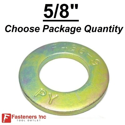 #ad 5 8quot; F436 SAE Structural Yellow Zinc Plated Hardened Flat Washers for A325 A490